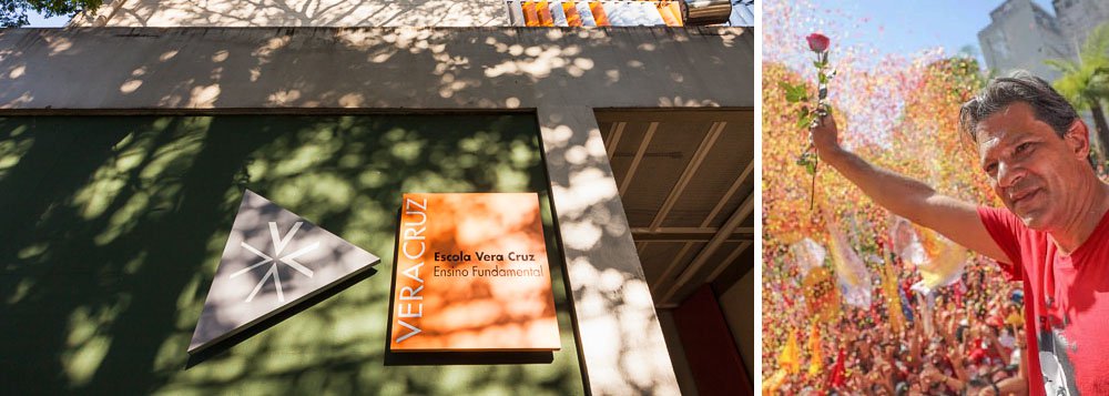 Alunos do Colégio Vera Cruz declaram apoio a Haddad