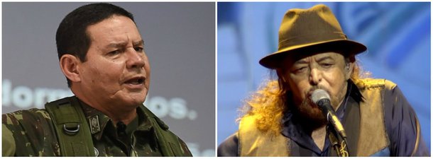 Mourão diz que vai processar cantor por fala sobre tortura; Azevedo pede desculpas