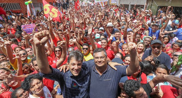 Flávio Dino exalta Haddad e promete surra no fascismo de Bolsonaro