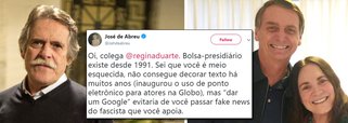 José de Abreu diz que Regina Duarte apoia fascista e compartilha fake news