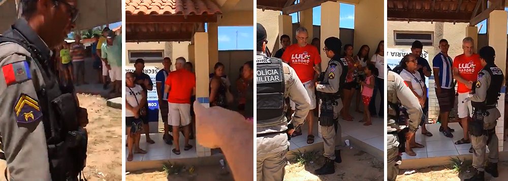Censura: PM obriga eleitor a tirar camisa com nome de Lula