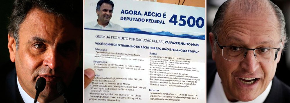 Em carta, Aécio pede votos para governador e senador, mas não para presidente
