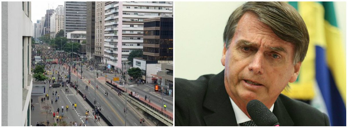 Manifestação a favor de Bolsonaro esvazia na Paulista 