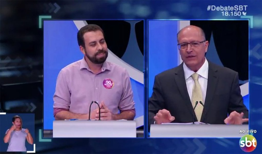 “Você é o Sérgio Cabral que não está preso”, diz Boulos a Alckmin em debate