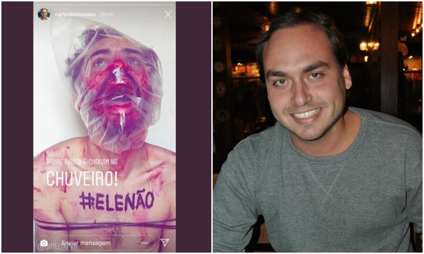 Filho de Bolsonaro faz apologia à tortura contra o movimento #EleNão