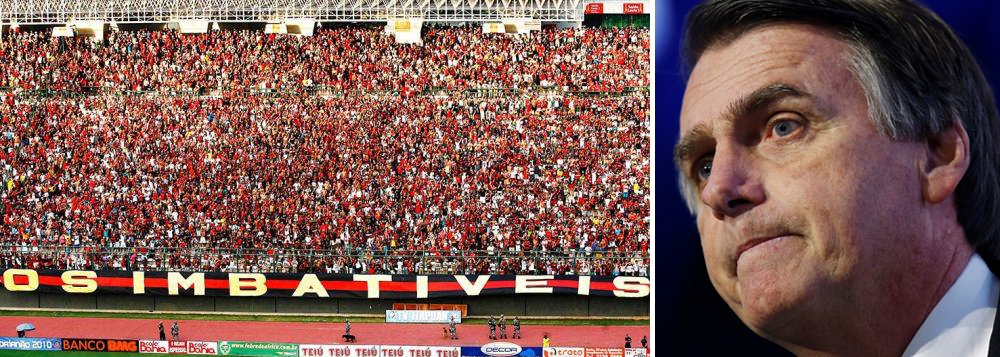 Na Bahia, organizada do Vitória diz que Bolsonaro é inapto para qualquer cargo