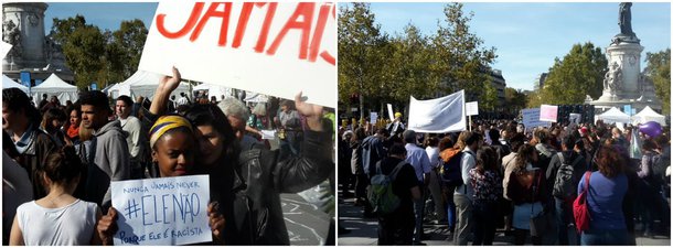 #Elenao mobiliza centenas em Paris contra o fascismo