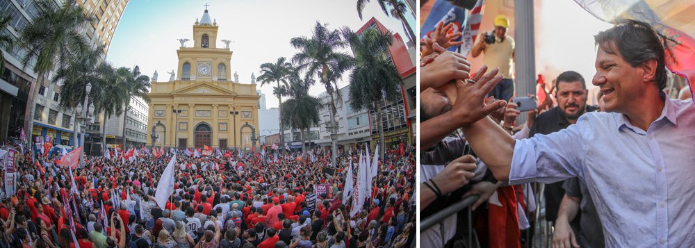 ‘Com democracia não se brinca’, diz Haddad 