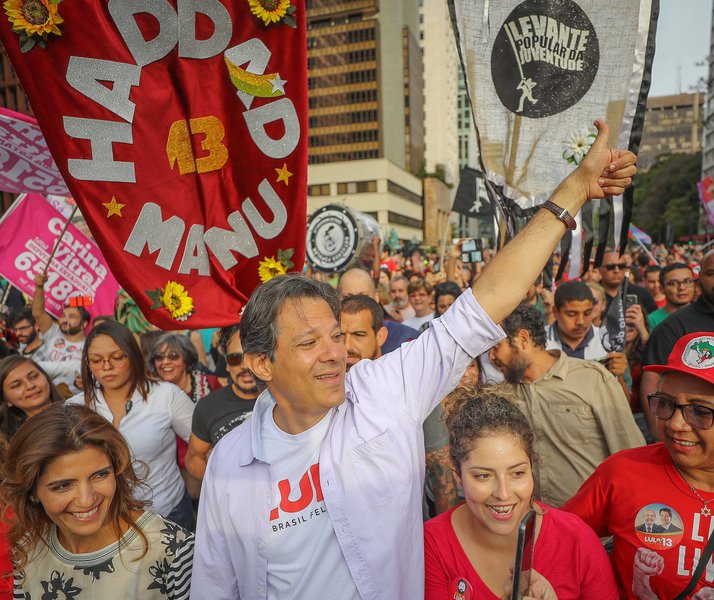 Haddad tem crescimento entre as mulheres e lidera estatística nas redes