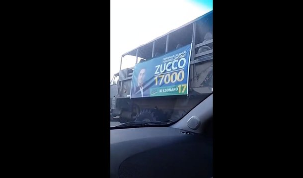 Militar gaúcho usa caminhões do Exército em sua campanha