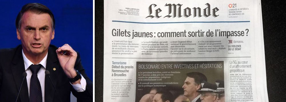 Le Monde: primeiros dias de Bolsonaro demonstram “agressividade e improvisação”