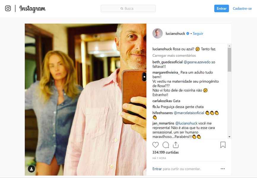 Luciano Huck reage à declaração de Damares: azul ou rosa? Tanto faz