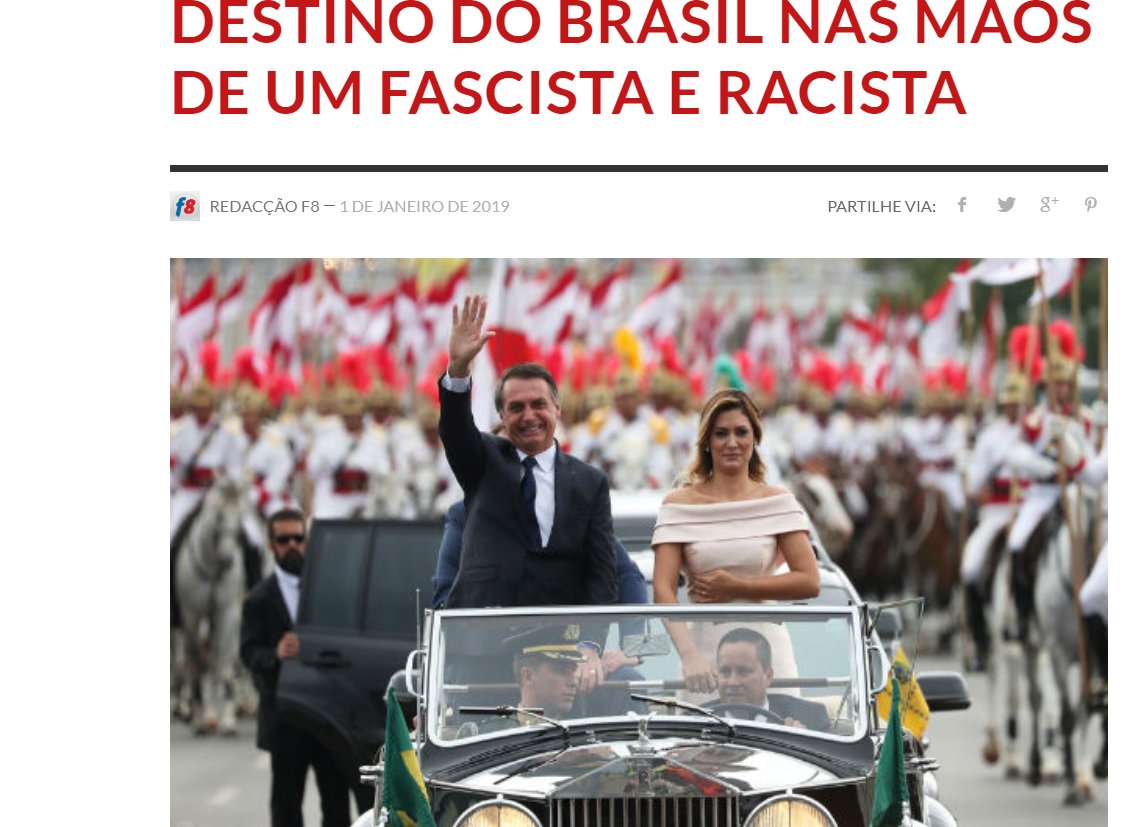 Futuro do Brasil está nas mãos de um fascista e racista, diz imprensa angolana