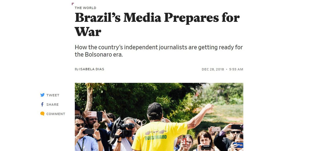 Projeto Jornalistas pela Democracia ganha destaque na revista americana Slate