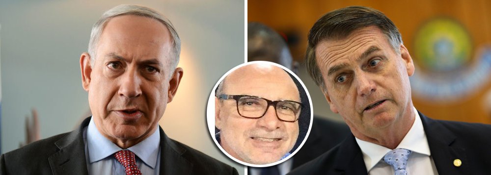 Tijolaço: Netanyahu dá bolo na posse de Bolsonaro. E o Fabrício?