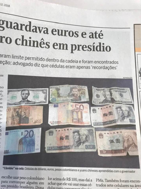 Ricardo Bruno: Globo noticia como escândalo cédula de US$ 16 na cela de Pezão