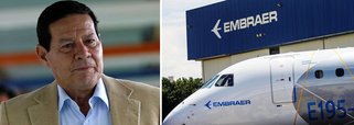 Mourão deu aval à venda da Embraer