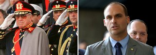 No Chile, Eduardo Bolsonaro faz elogios à ditadura de Pinochet