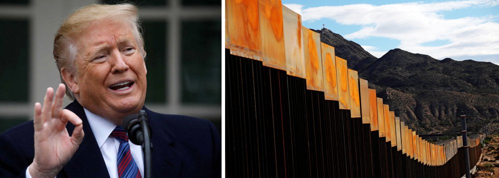 No orçamento, Trump pedirá US$8,6 bi a Congresso dos EUA para muro na fronteira