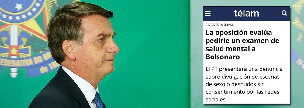 Mídia argentina repercute insanidade mental de Bolsonaro