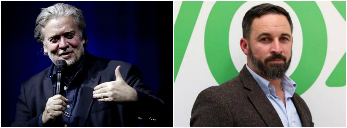 Bannon oferece à extrema-direita espanhola o pacote de manipulação usado no Brasil