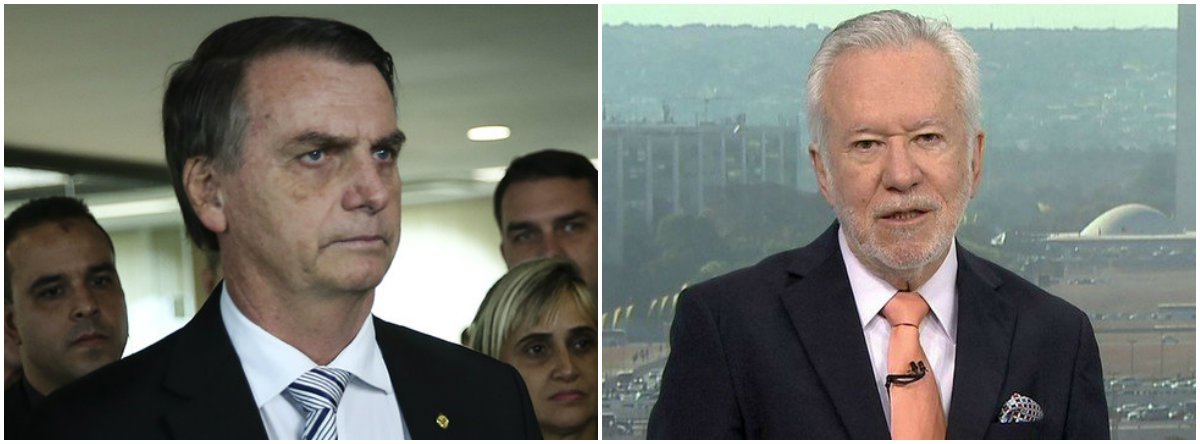 Bolsonaro faz propaganda para o canal de Alexandre Garcia, que agrediu Lula após a morte do neto