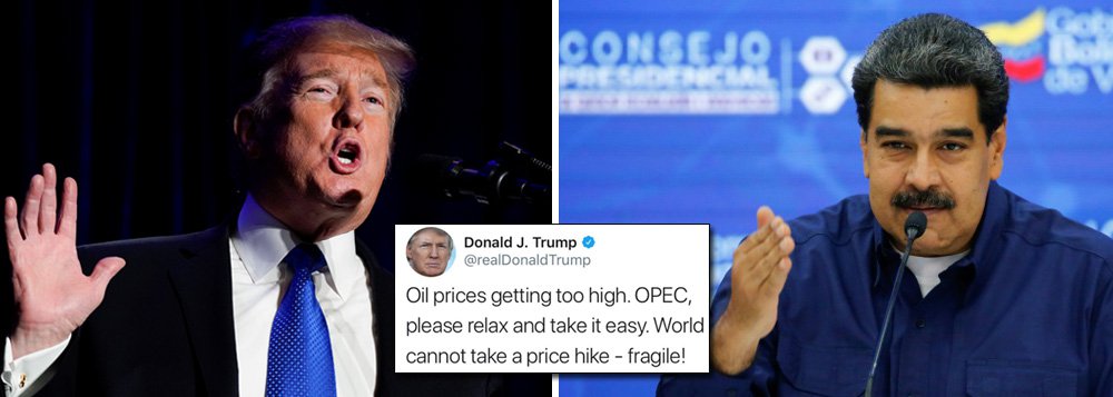 Trump vai ao Twitter e anuncia que vai reduzir na marra preço do petróleo