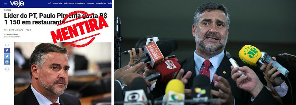 Veja mente e faz péssimo jornalismo para atacar o PT, rebate Pimenta