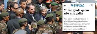 Estado de S.Paulo manda Bolsonaro parar de atrapalhar