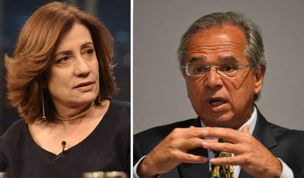 Miriam Leitão e Paulo Guedes