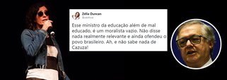 Zélia Duncan: ministro da Educação é mal-educado e vazio