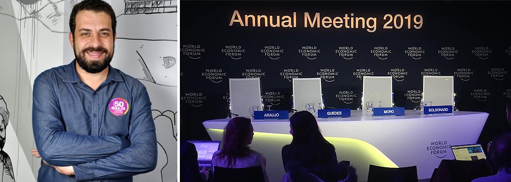 Boulos ironiza Bolsonaro em Davos: será que receberá certificado de participação?