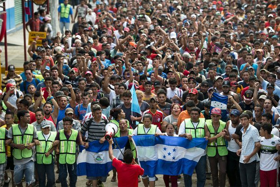 Nova caravana de migrantes da América Central chega ao México