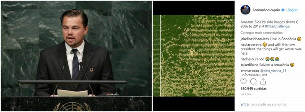 Leonardo DiCaprio denuncia avanço do desmatamento da Amazônia