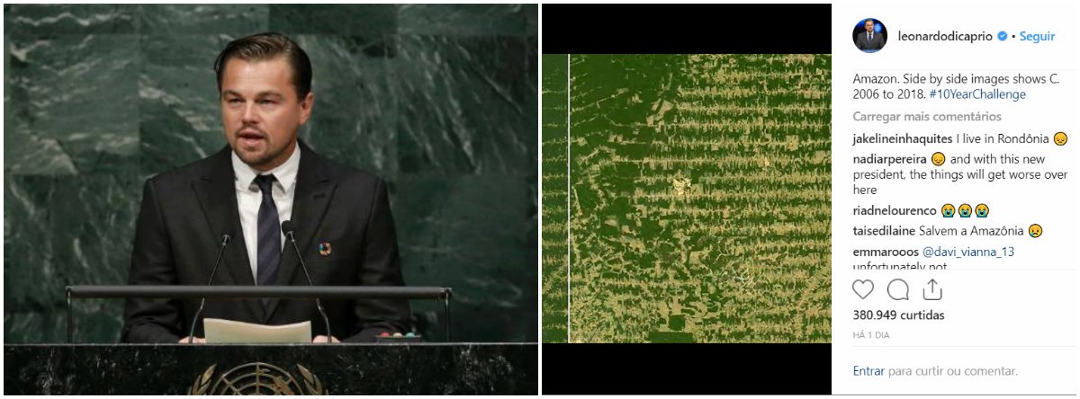 Leonardo DiCaprio denuncia avanço do desmatamento da Amazônia