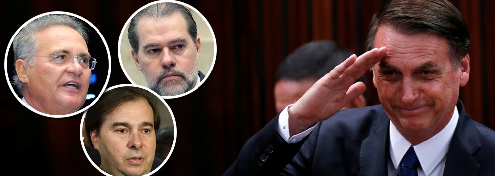 Com Maia, Renan e Toffoli, governo tem campo livre no Congresso e no STF