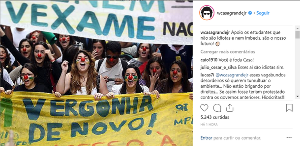 Casagrande rebate Bolsonaro: estudantes são o nosso futuro
