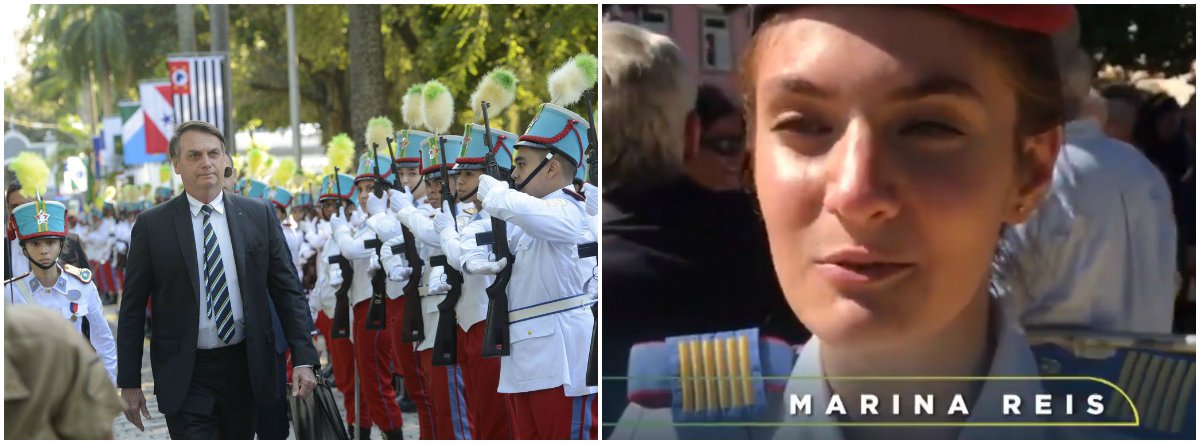 Aluna de colégio militar reage após sua imagem ser usada em vídeo do governo: ‘ele nunca!’