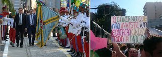 Polícia do Exército protege Bolsonaro de protesto de pais, alunos e professores