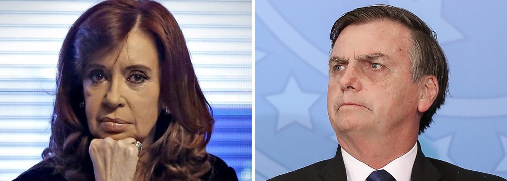 Em livro, Cristina Kirchner escreve sobre Bolsonaro: 'Que mundo, meu Deus!'