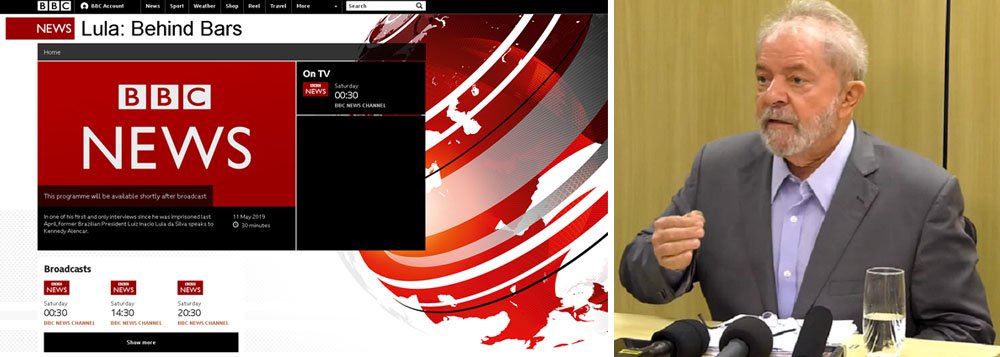 BBC transmitirá entrevista de Lula no próximo sábado