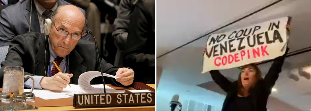 Ativista protesta contra política dos EUA na Venezuela em evento oficial (VÍDEO)