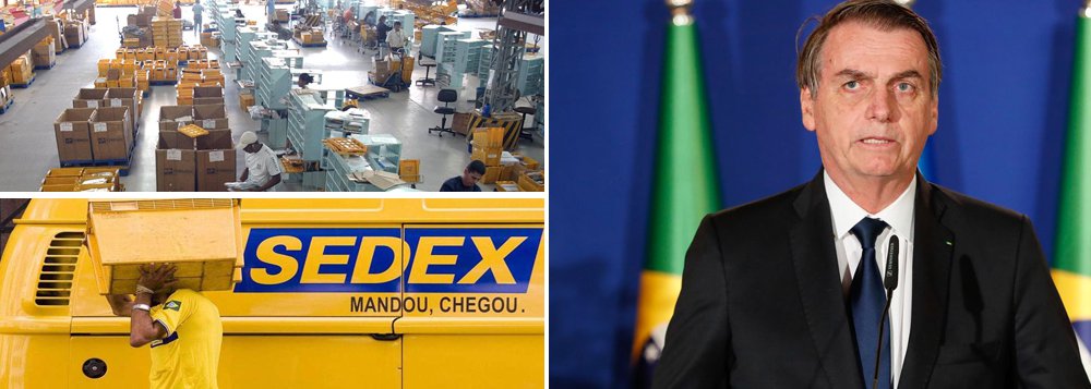 Bolsonaro anuncia privatização dos Correios e cita 'Foro de SP' como justificativa