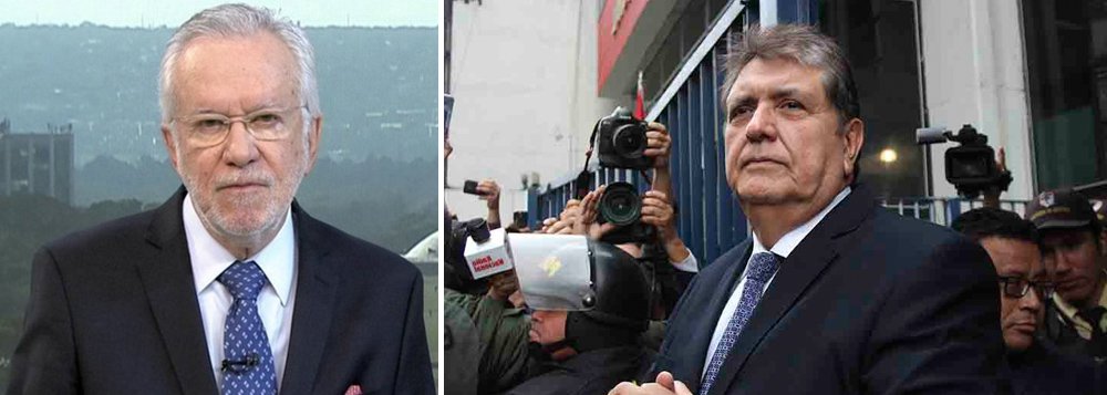 Alexandre Garcia debocha do suicídio de Alan Garcia