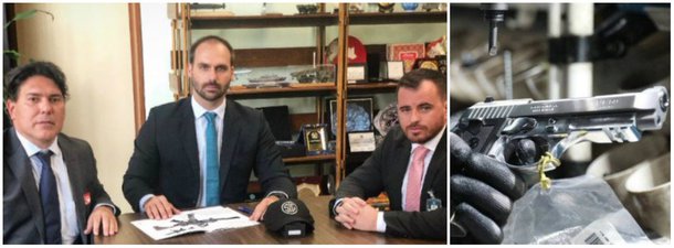 Eduardo Bolsonaro faz lobby por instalação de fábrica de armas de empresa suíço-alemã