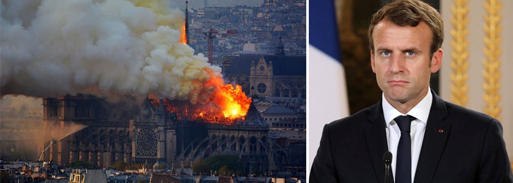 Macron promete reconstruir Notre-Dame, consumida pelas chamas 