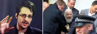 Snowden: imagem da prisão de Assange passa à história