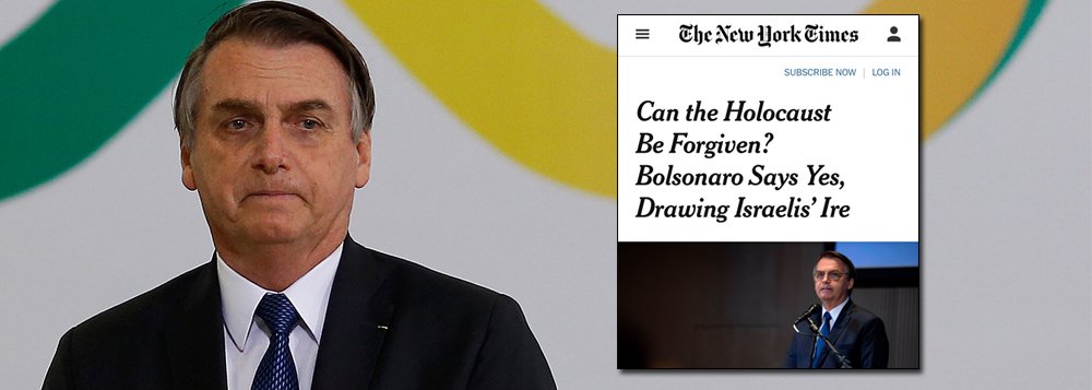 Pode o Holocausto ser perdoado?, pergunta NYT, com base em fala de Bolsonaro