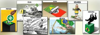 Chargistas de todo o mundo mostram repulsa internacional a Bolsonaro