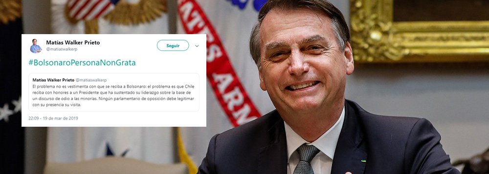 Ninguém quer almoçar com Bolsonaro no Chile